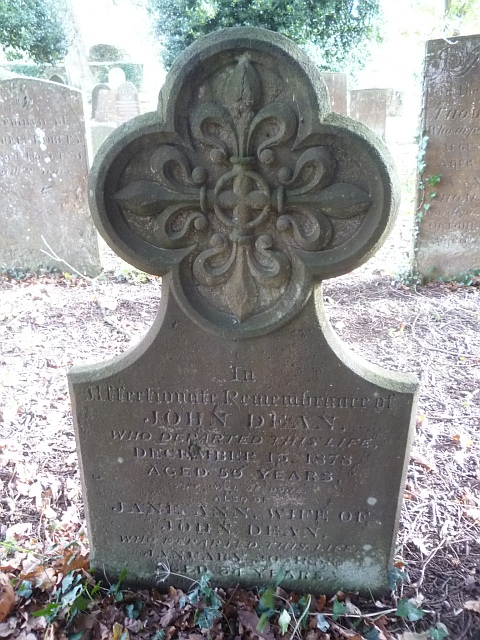 John & Jane Anne (1st wife) gravestone