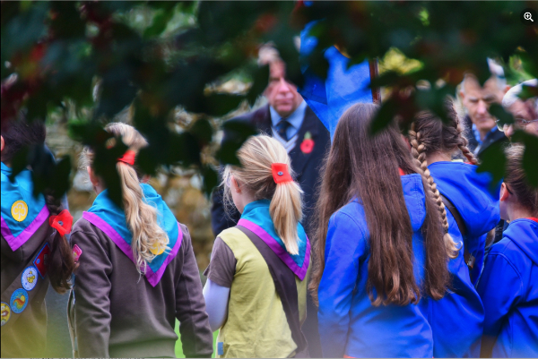 Guides at the War Memorial