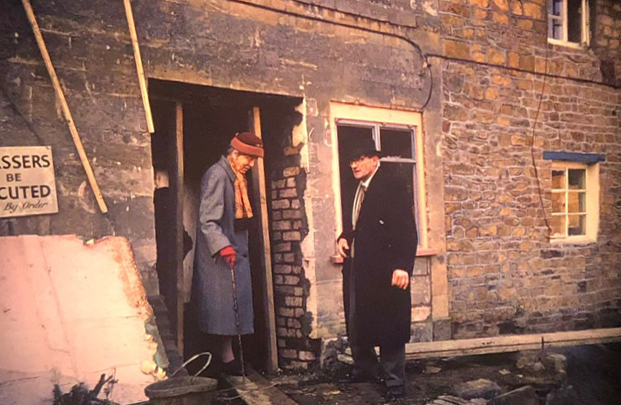 Elizabeth (Bessie) Rose and James Levi Hayward outside Clematis Cottage, Goose Green, Goose Green