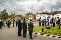 The vicar, the Revd Nick Fielden, offers prayers of Remembrance