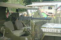 Inside a wartime jeep