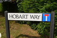 Hobart Way, named after Major General Sir Percy Hobart KBE, CB, DSO, MC (known as 'Hobo')